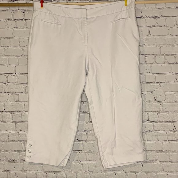 Jumpsuits | Roz Ali White Capri Pants 